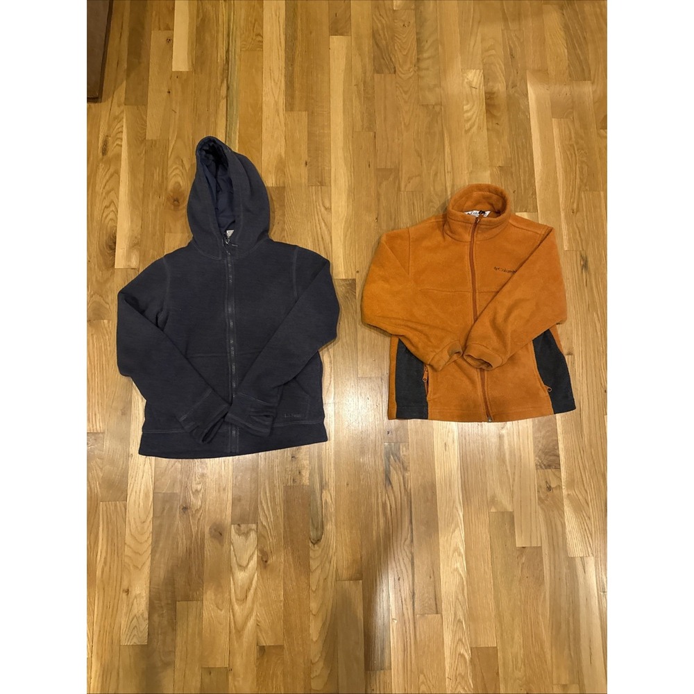 Youth Fleece Jacket Lot Size 8 L.L.Bean Columbia Winter Zip Jackets 2 Pack